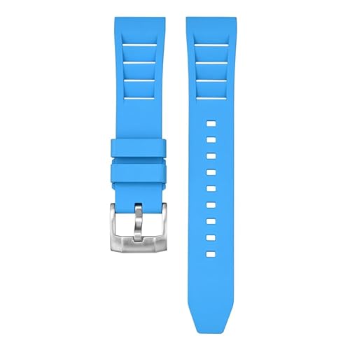 Premium FKM belüftetes Gummi-Uhrenarmband für Uhren – Schnellverschluss-Armband für Damen und Herren, 19 mm, 20 mm, 21 mm, 22 mm, 24 mm, weich und langlebig, wasserdicht, Ersatzarmband (Hellblau, 20 Premium FKM belüftetes Gummi-Uhrenarmband für Uhren – Schnellverschluss-Armband für Damen und Herren, 19 mm, 20 mm, 21 mm, 22 mm, 24 mm, weich und langlebig, wasserdicht, Ersatzarmband (Hellblau, 20 von BARAK WATCHES