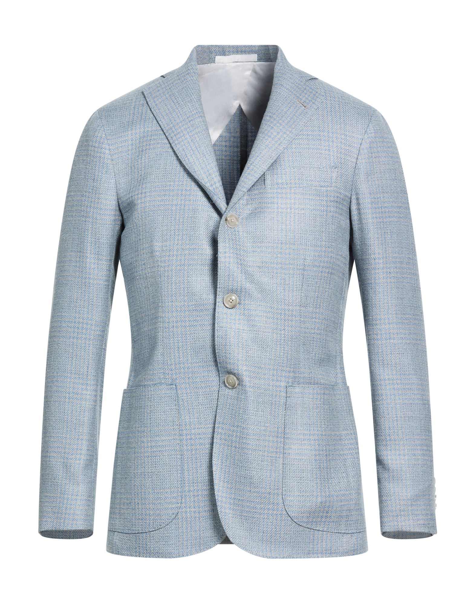 BARBA Napoli Blazer Herren Azurblau von BARBA Napoli