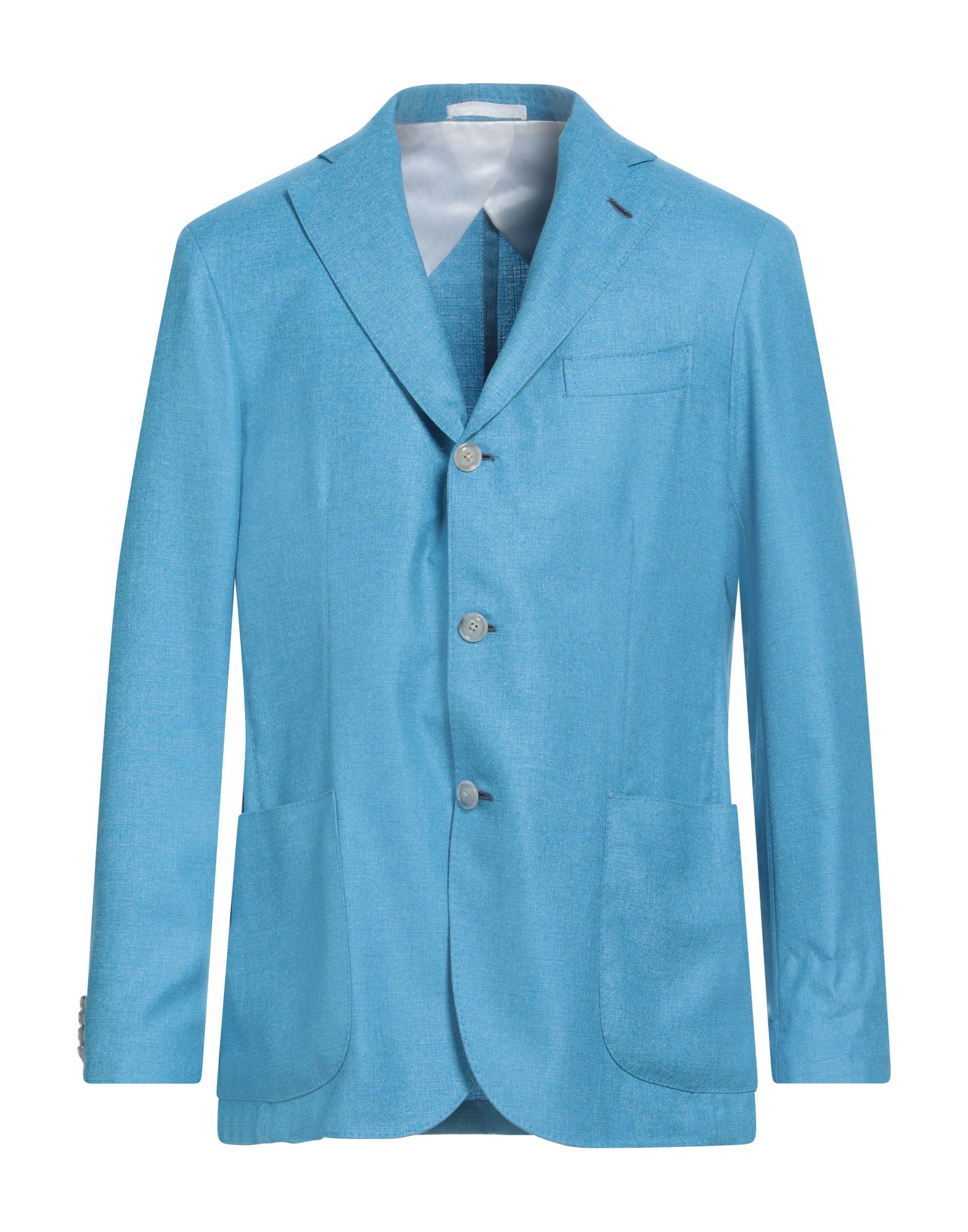 BARBA Napoli Blazer Herren Azurblau von BARBA Napoli