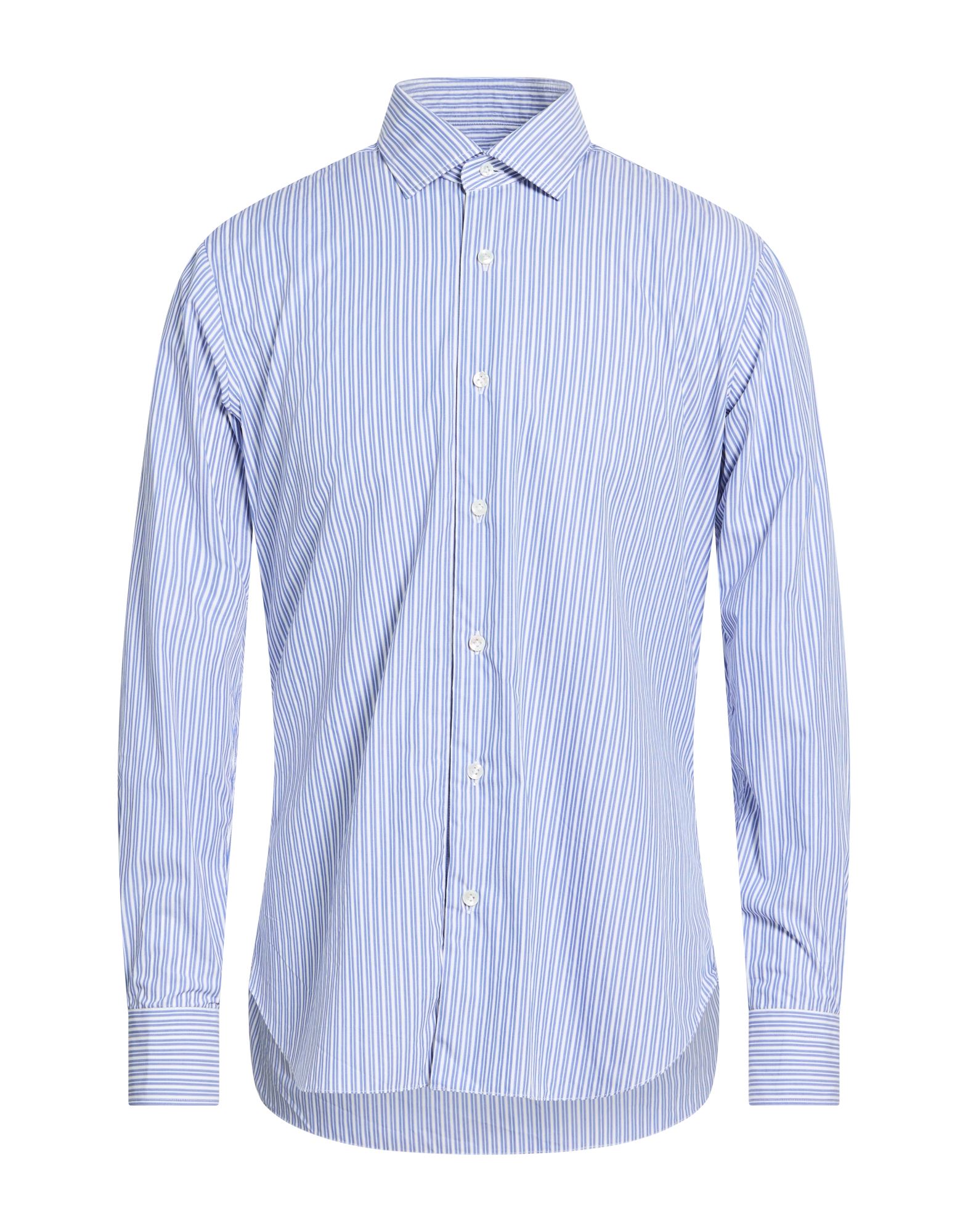 BARBA Napoli Hemd Herren Azurblau von BARBA Napoli