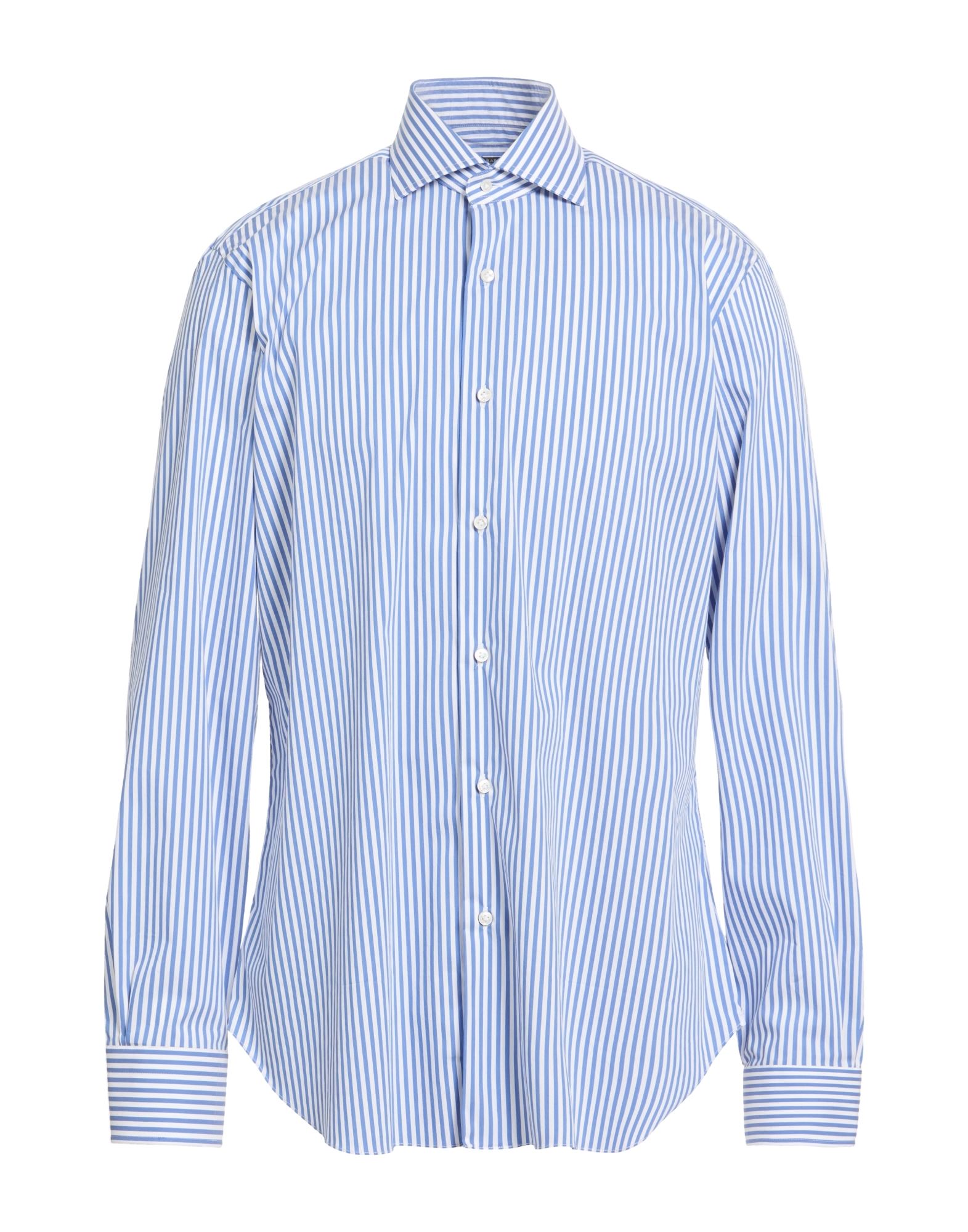 BARBA Napoli Hemd Herren Azurblau von BARBA Napoli