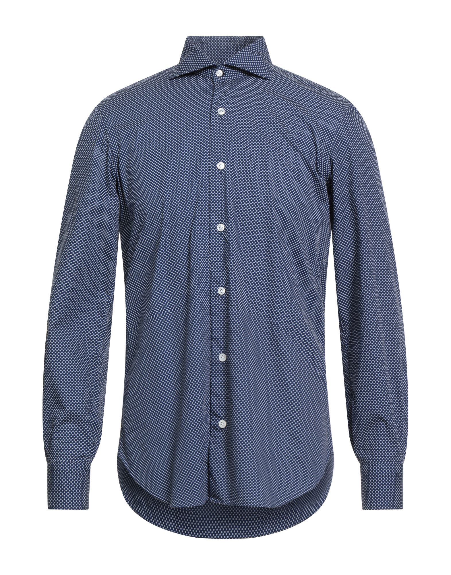 BARBA Napoli Hemd Herren Blau von BARBA Napoli