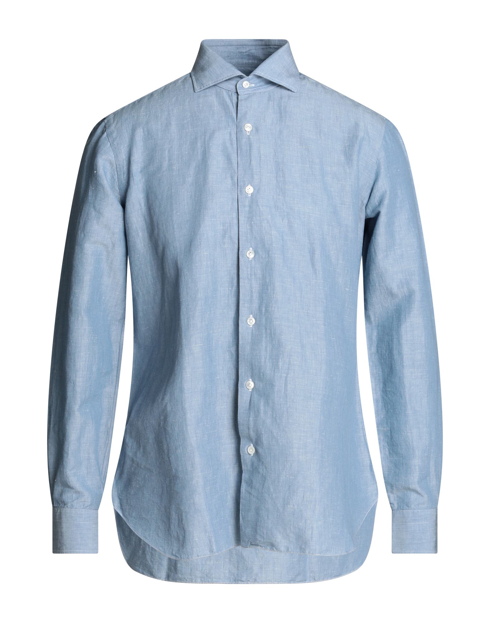 BARBA Napoli Hemd Herren Blaugrau von BARBA Napoli