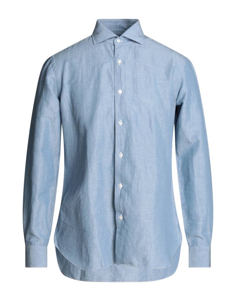 BARBA Napoli Hemd Herren Blaugrau von BARBA Napoli