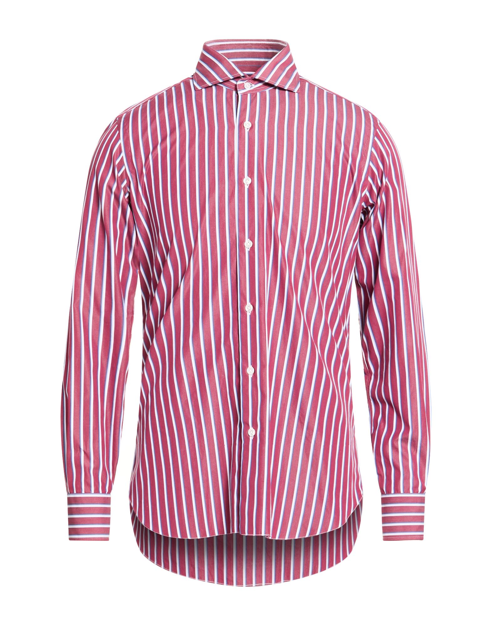 BARBA Napoli Hemd Herren Bordeaux von BARBA Napoli