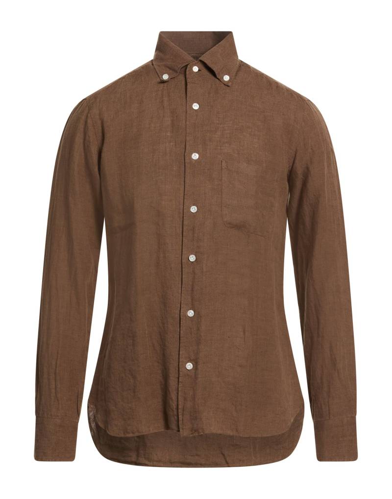 BARBA Napoli Hemd Herren Braun von BARBA Napoli