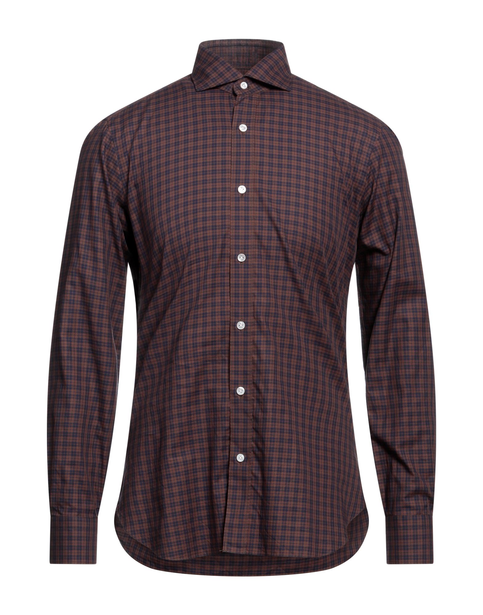 BARBA Napoli Hemd Herren Braun von BARBA Napoli