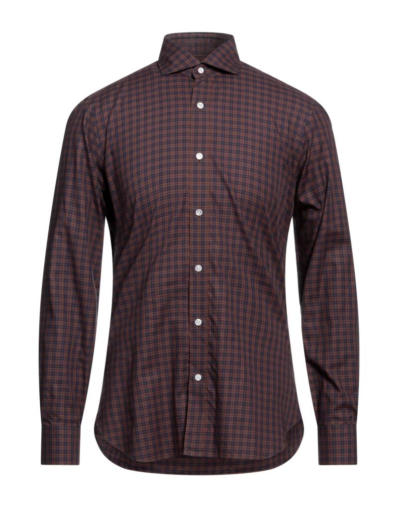 BARBA Napoli Hemd Herren Braun von BARBA Napoli