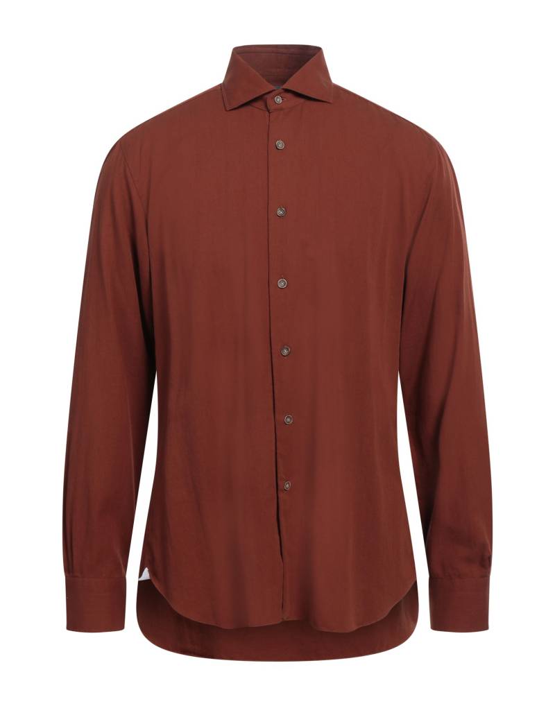 BARBA Napoli Hemd Herren Braun von BARBA Napoli