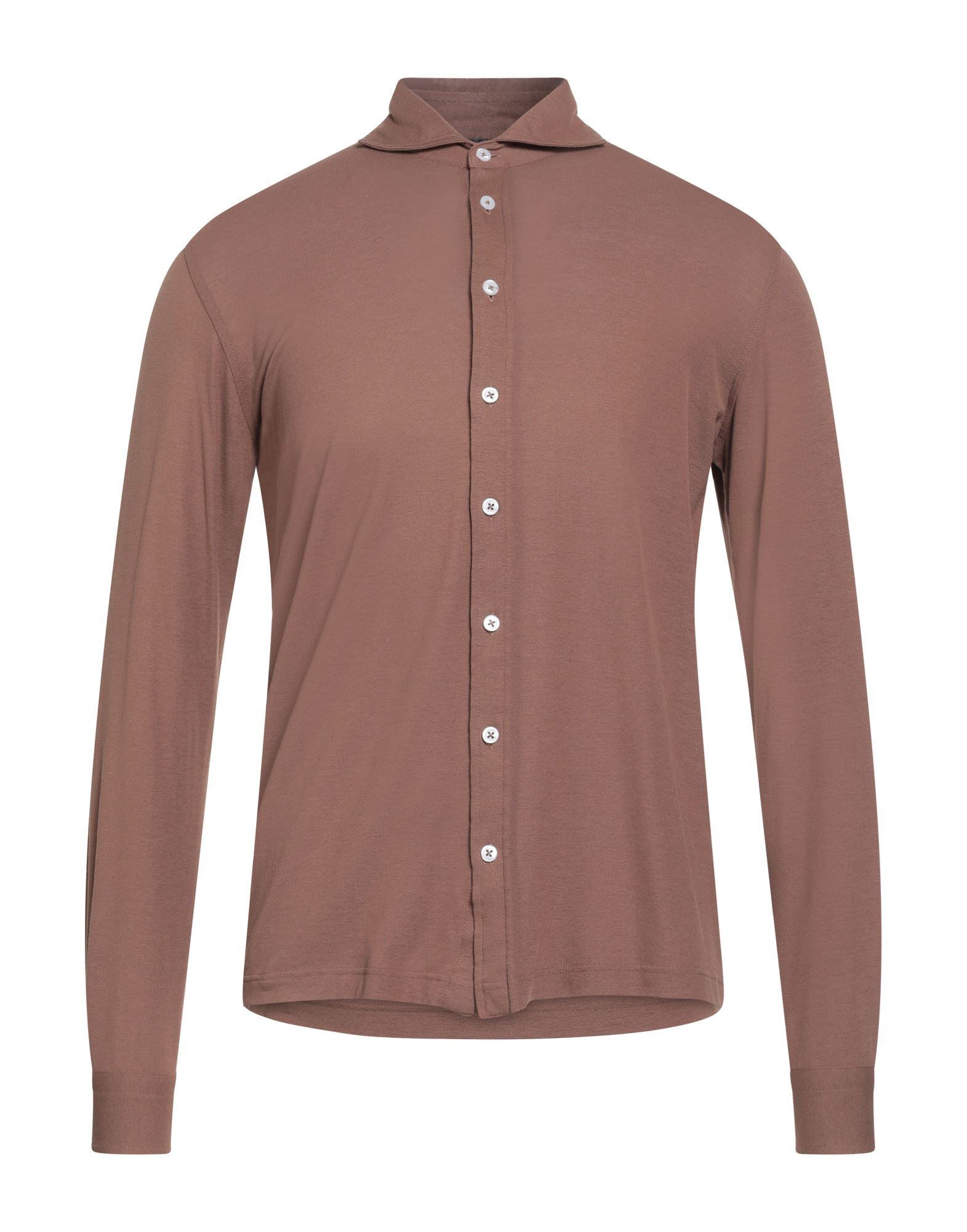BARBA Napoli Hemd Herren Braun von BARBA Napoli