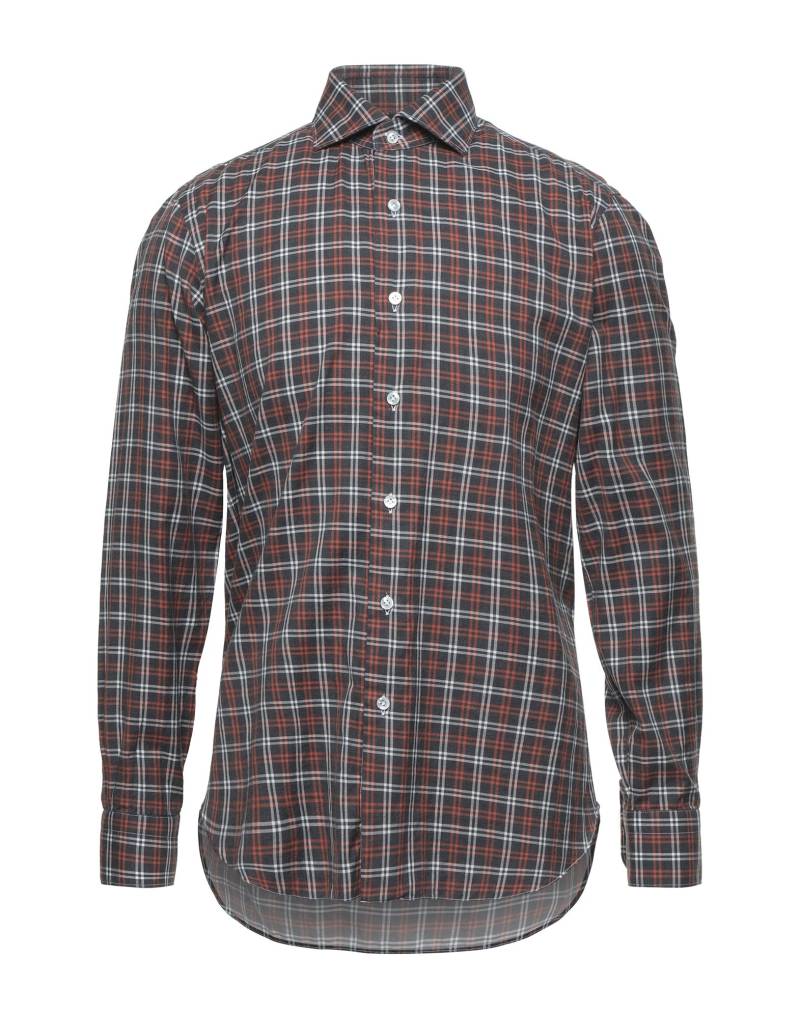 BARBA Napoli Hemd Herren Braungrau von BARBA Napoli