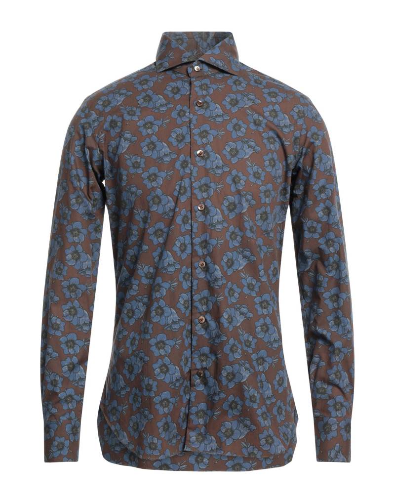 BARBA Napoli Hemd Herren Dunkelbraun von BARBA Napoli