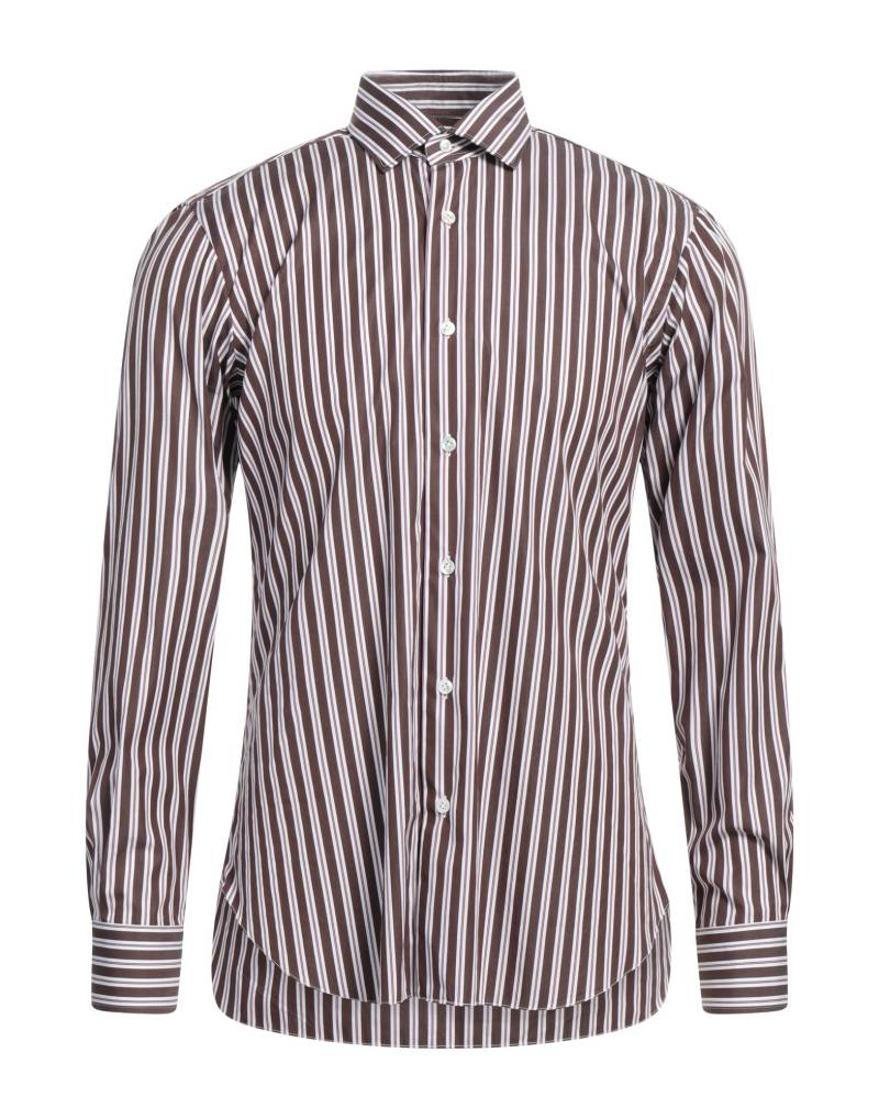 BARBA Napoli Hemd Herren Dunkelbraun von BARBA Napoli