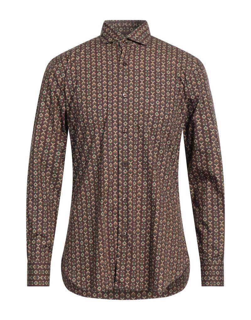 BARBA Napoli Hemd Herren Dunkelbraun von BARBA Napoli