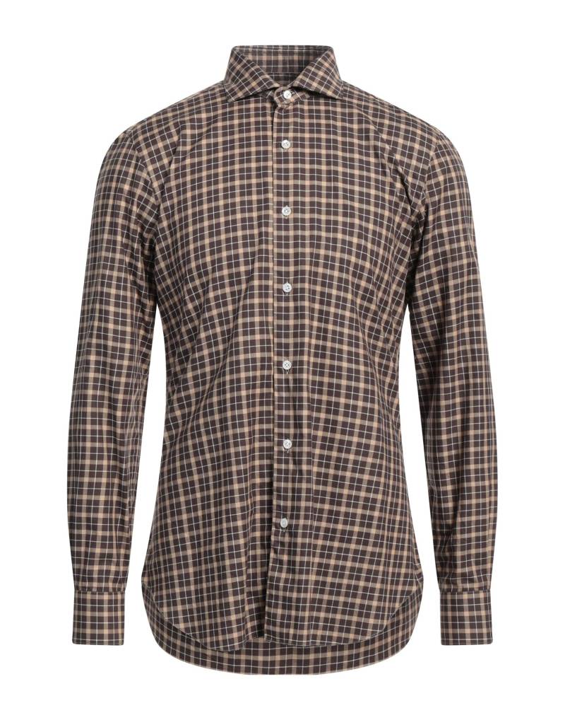BARBA Napoli Hemd Herren Dunkelbraun von BARBA Napoli