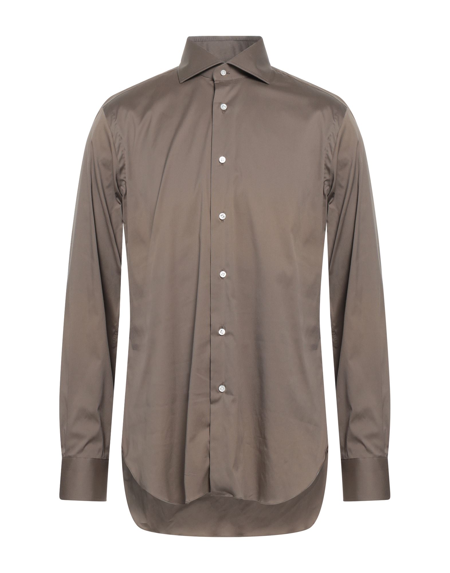 BARBA Napoli Hemd Herren Khaki von BARBA Napoli