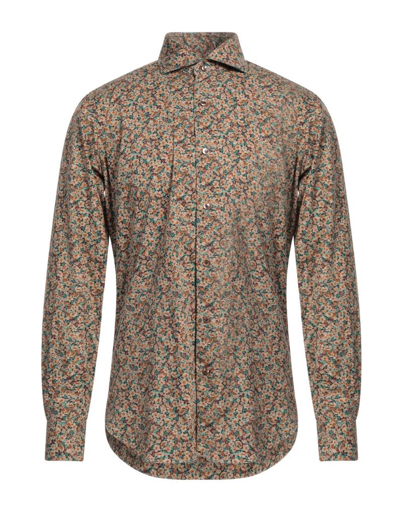 BARBA Napoli Hemd Herren Khaki von BARBA Napoli