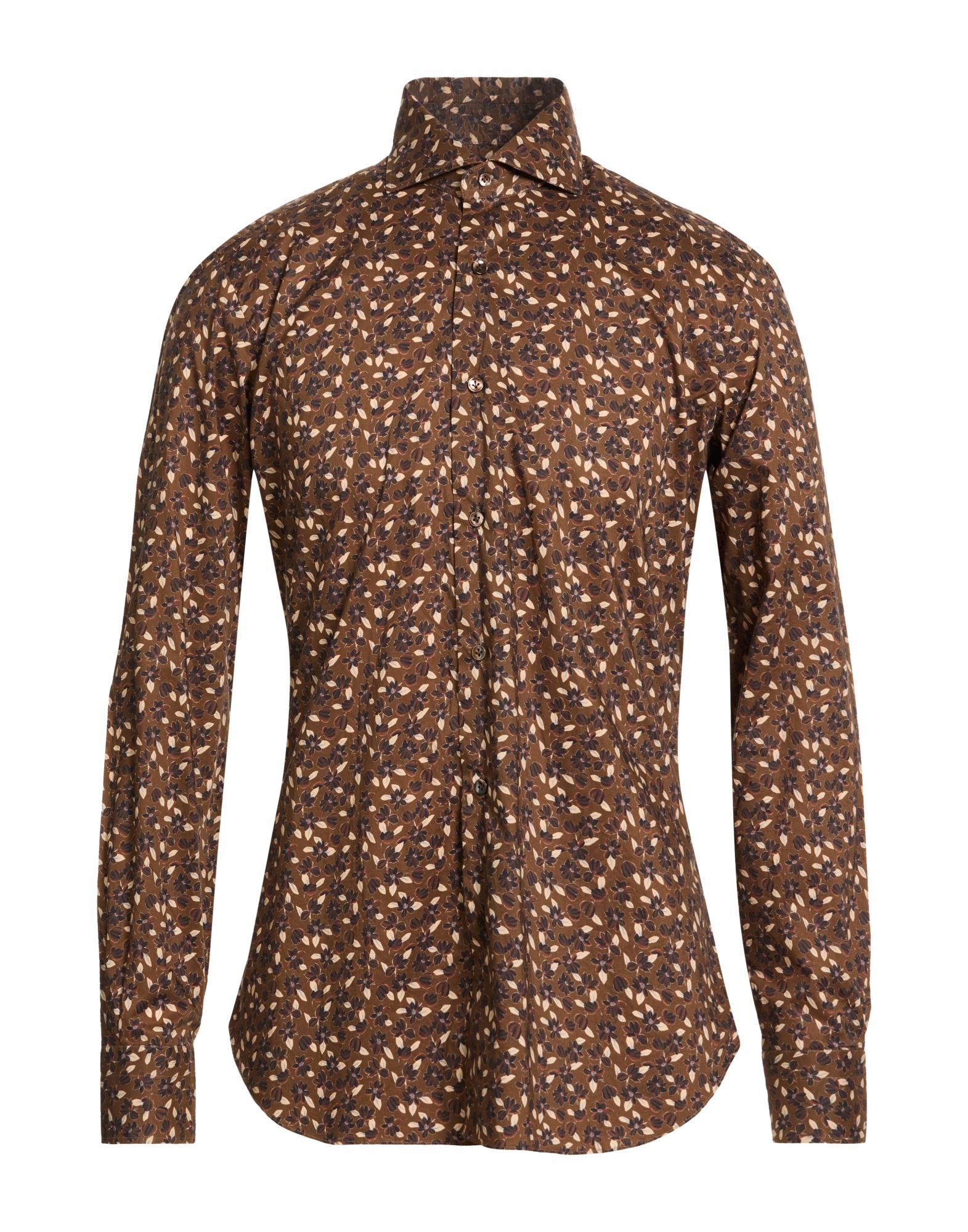 BARBA Napoli Hemd Herren Khaki von BARBA Napoli