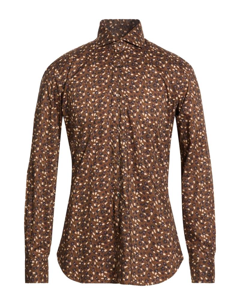 BARBA Napoli Hemd Herren Khaki von BARBA Napoli