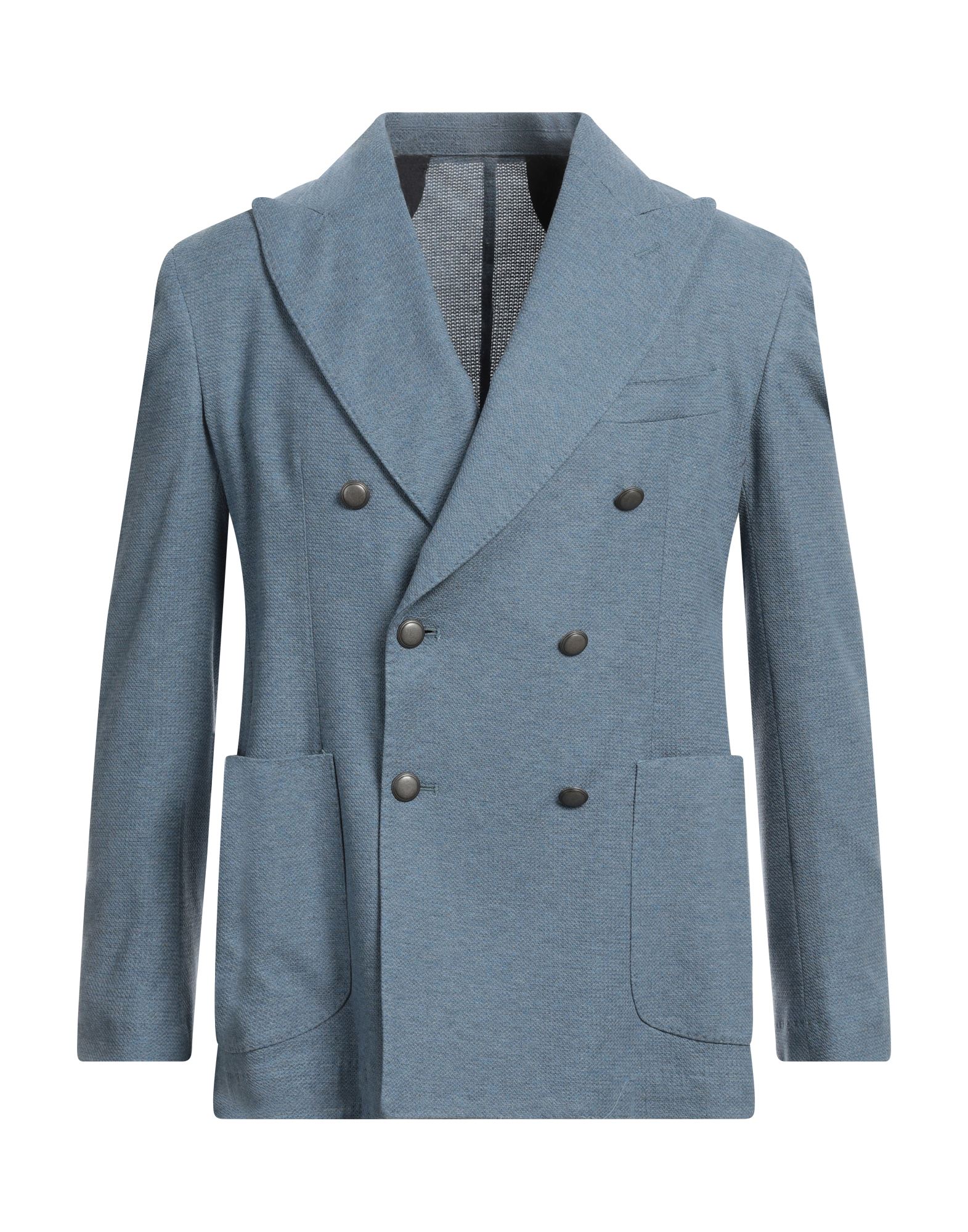 BARBA Napoli Blazer Herren Hellblau von BARBA Napoli