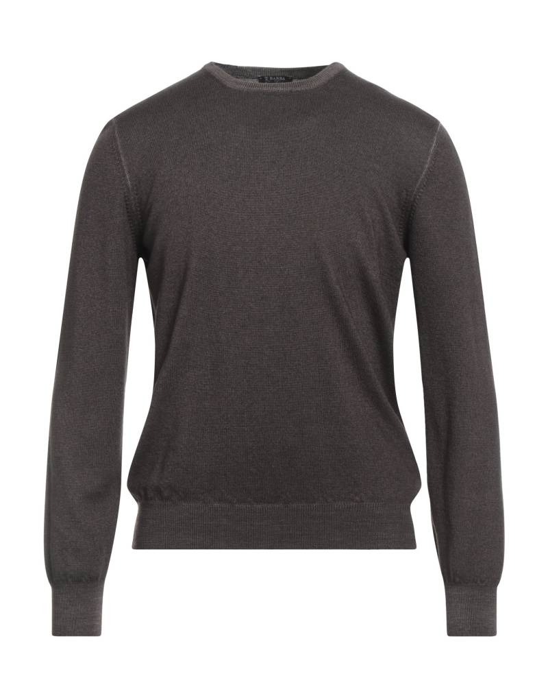BARBA Napoli Pullover Herren Dunkelbraun von BARBA Napoli