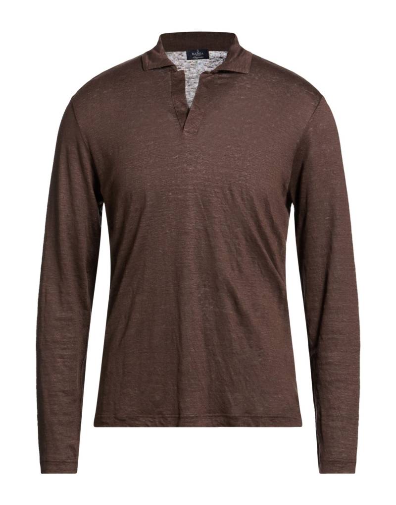 BARBA Napoli Pullover Herren Dunkelbraun von BARBA Napoli