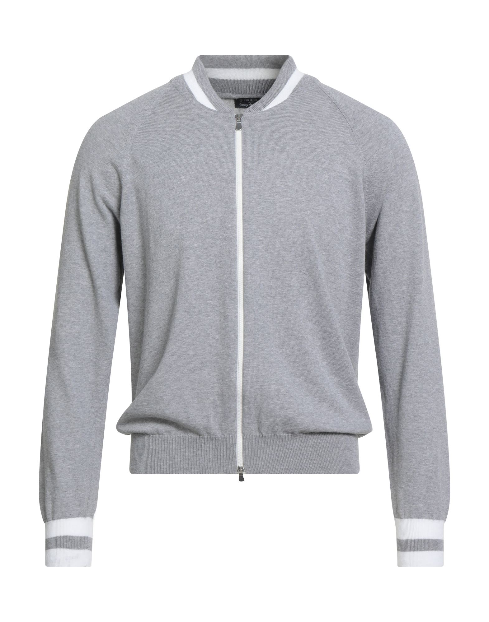 BARBA Napoli Strickjacke Herren Hellgrau von BARBA Napoli