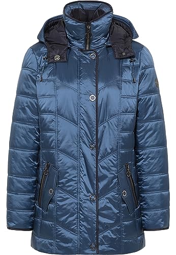 BARBARA LEBEK Damen Steppjacke mit Kapuze denim blau - 44 von BARBARA LEBEK