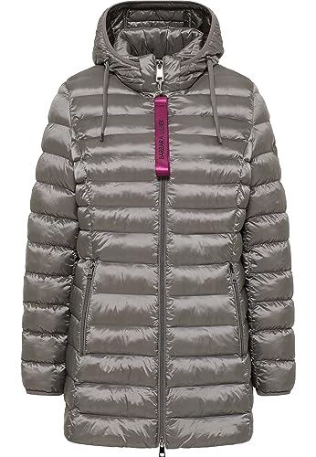 BARBARA LEBEK Damen Steppjacke mit Kapuze graphite - 50 von BARBARA LEBEK