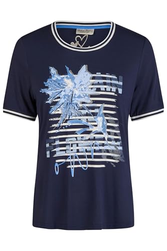 Damen Shirt mit Frontprint (Navy) Größe 42 von BARBARA LEBEK