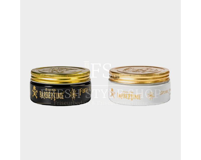 BARBERTIME Haarwachs 2er Mix Haarpomade Hair Pomade 150ml Spider & Spider Keratin, 2-tlg. von BARBERTIME