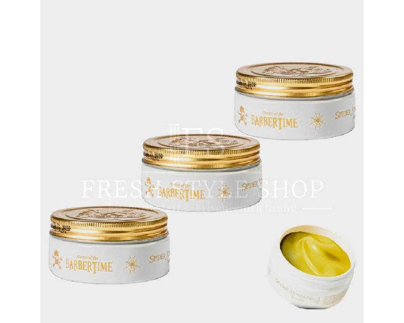 BARBERTIME Haarwachs 3x Haarpomade Hair Pomade Styling Pomade 150ml Fiber Keratin Pomade, 3-tlg. von BARBERTIME