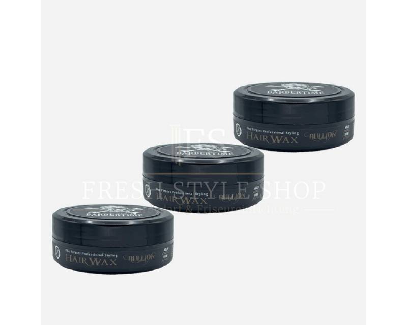 BARBERTIME Haarwachs 3x Haarwachs Hair Wax Styling Wax 150ml Bullion, 3-tlg. von BARBERTIME