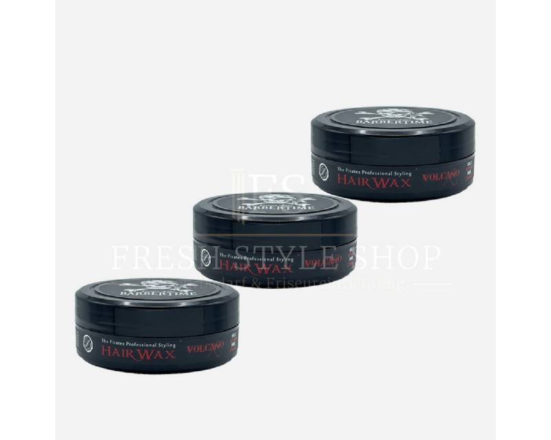 BARBERTIME Haarwachs 3x Haarwachs Hair Wax Styling Wax 150ml Volcano, 3-tlg. von BARBERTIME