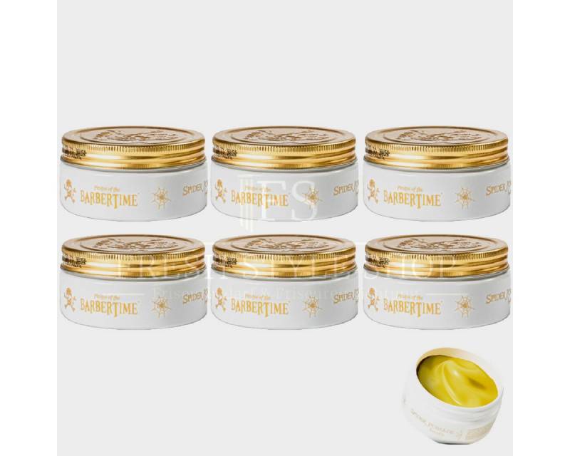 BARBERTIME Haarwachs 6x Haarpomade Hair Pomade Styling Pomade 150ml Fiber Keratin Pomade, 6-tlg. von BARBERTIME