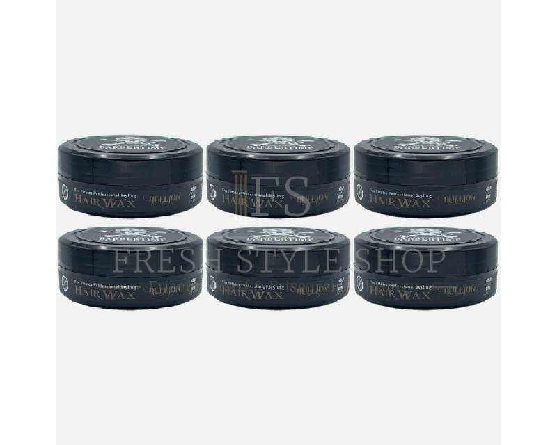 BARBERTIME Haarwachs 6x Haarwachs Hair Wax Styling Wax 150ml Bullion, 6-tlg. von BARBERTIME