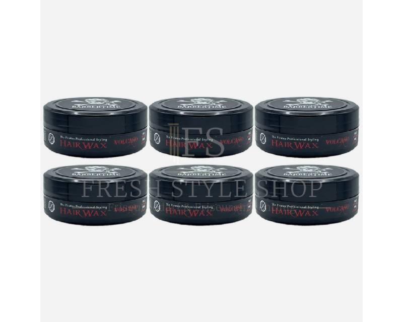 BARBERTIME Haarwachs 6x Haarwachs Hair Wax Styling Wax 150ml Volcano, 6-tlg. von BARBERTIME