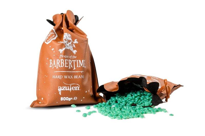 BARBERTIME Warmwachs-Haarentferner Hard Wax Beans Heißwachsperlen Warmwachs 500g Azulen von BARBERTIME
