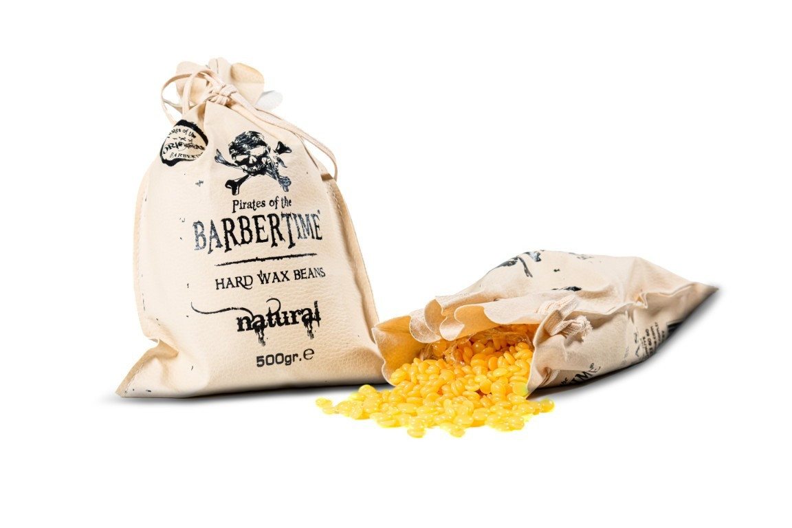 BARBERTIME Warmwachs-Haarentferner Hard Wax Beans Heißwachsperlen Warmwachs 500g Natural von BARBERTIME
