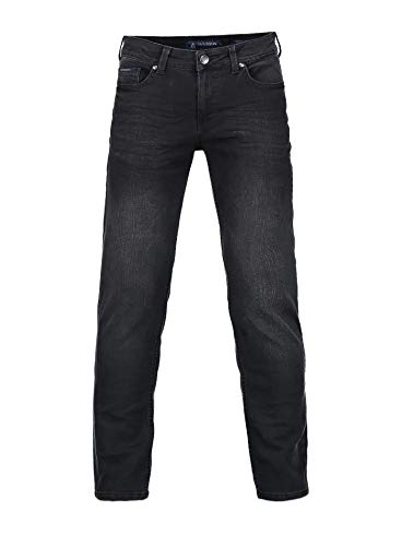 BARBONS Herren Jeans - Bügelleicht - Regular-Fit Stretch - Business Freizeit - Hochwertige Jeans-Hose 03-Schwarz 28W / 30L von BARBONS