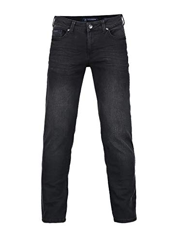 BARBONS Herren Jeans - Bügelleicht - Regular-Fit Stretch - Business Freizeit - Hochwertige Jeans-Hose 03-Schwarz 30W / 30L von BARBONS