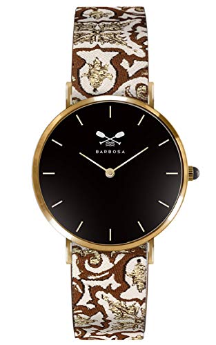 Barbosa Damen-Armbanduhr Analog Quarz mit Armband aus Schweinegewebe von BARBOSA NORD SUD EST