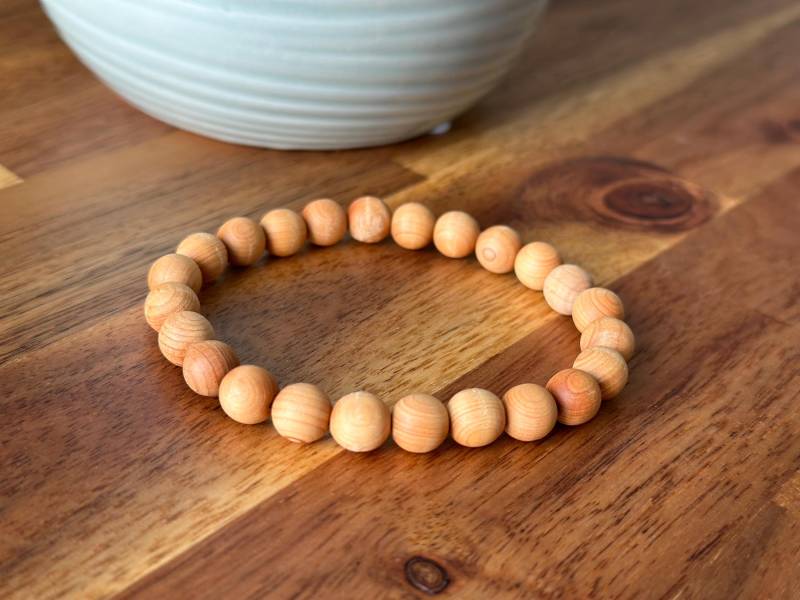 Armband Aus Zedernholzperlen 8 Mm Unisex Band von BARESTONE