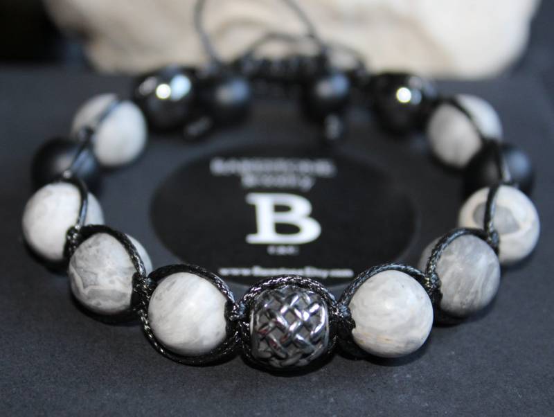 Map Jaspis Shamballa Armband Perlen Energie Armband von BARESTONE