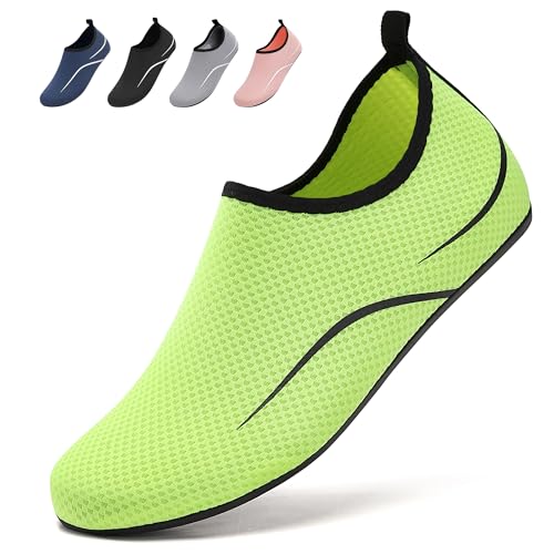 BARFULKER Badeschuhe Damen Herren Wasserschuhe Schwimmschuhe - Unisex Schnell Trocknend Aquaschuhe Leicht Strandschuhe Surfschuhe für Beach Pool Surfen Yoga, Grün, 38 EU BARFULKER Badeschuhe Damen Herren Wasserschuhe Schwimmschuhe - Unisex Schnell Trocknend Aquaschuhe Leicht Strandschuhe Surfschuhe für Beach Pool Surfen Yoga, Grün, 38 EU von BARFULKER