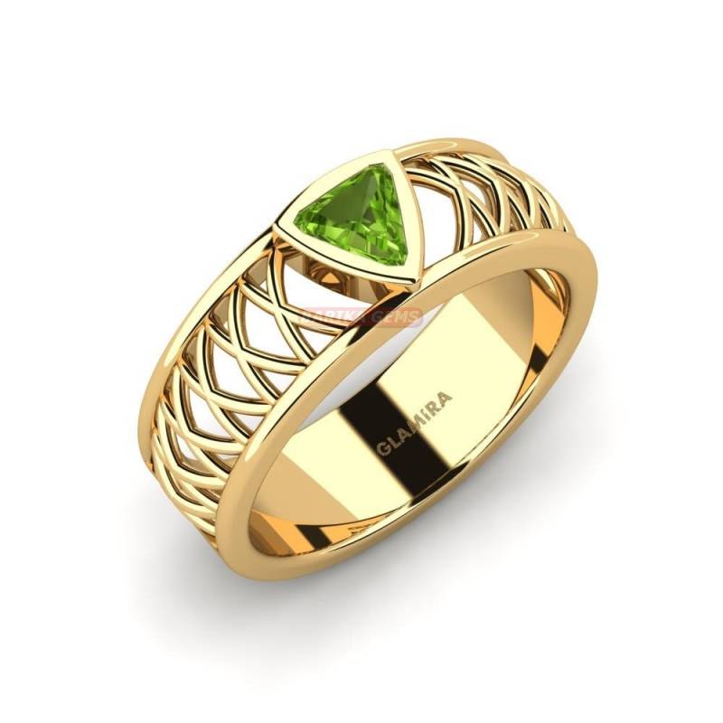 Grüner Peridot Männer Ring 14K Gold Plattiert Silber Aaa Qualität Lab-Edelstein Handgemachte Bräutigam Personalisierte Geschenk Schmuck von BARIKAGEMS