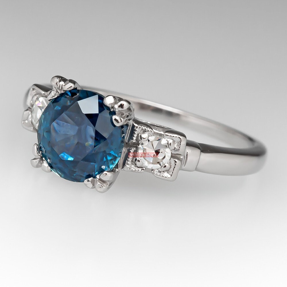 Schweizer Blautopas Ring Für Frauen 925 Massiv Sterling Silber Ring, Statement Rundschliff Edelstein Hochzeitsgeschenk Ihn Schweizer Blautopas Ring Für Frauen 925 Massiv Sterling Silber Ring, Statement Rundschliff Edelstein Hochzeitsgeschenk Ihn von BARIKAGEMS