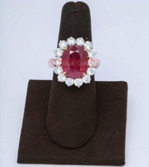Wunderschöner Rubin Ring Juli Geburtsstein Statement 925 Sterling Silber Verlobungsring Prong Ehering Für Damen von BARIKAGEMS