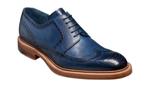 BARKER Bailey Herren Oxford Schuhe - Handgefertigte Leder Kleid Schuhe Klassische Goodyear Welted Formale Schuhe, navy, 39 2/3 EU von BARKER