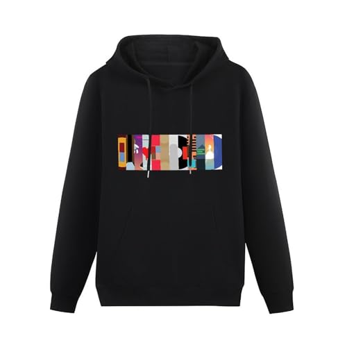 BARLOTUS Kanye Big West Event Boy Men's Hoodies Graphic Pullover Sweatshirts Unisex Black Printed Hooded L von BARLOTUS